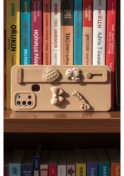 Samsung Galaxy A21S Uyumlu Kılıf Kahverengi Renk 3D Figürlü Darbe Emici Yumuşak Silikon Kapak fiyatları