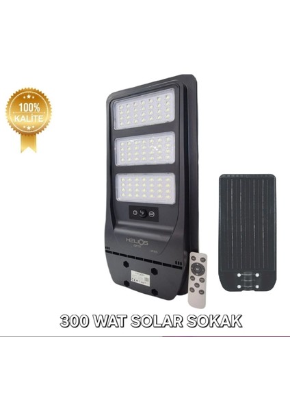 Hs 3865 300W Güneş Enerjili Solar Sokak Lambası Kumandalı/hareket Sensörlü/parlaklık ve Zaman Ayarlı indirimleri