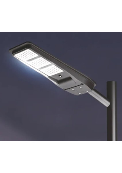 Hs 3865 300W Güneş Enerjili Solar Sokak Lambası Kumandalı/hareket Sensörlü/parlaklık ve Zaman Ayarlı