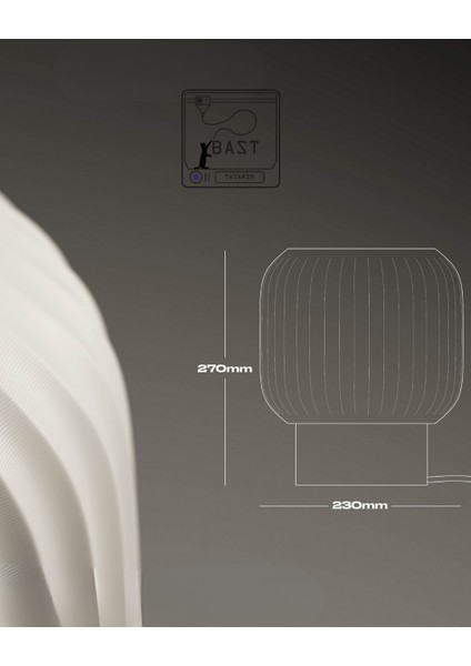 Bast Tasarım Yeni Nesil 3D Baskı Modern Masa Lambası Abajur