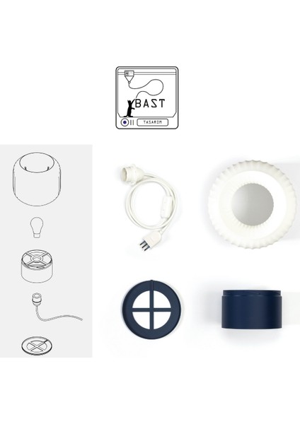 Bast Tasarım Yeni Nesil 3D Baskı Modern Masa Lambası Abajur