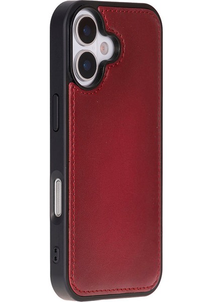 iPhone 17 Çıkarılabilir Deri Cüzdan Kılıf -Kırmızı modelleri