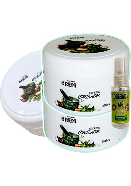 Mucizevi Krem 3 Adet 125 ml + Çörek Otu Yağı Yağı 30 ml