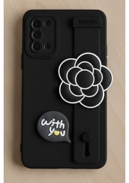 Samsung Galaxy A21S Uyumlu Kılıf Siyah Renk 3D Figürlü Darbe Emici Yumuşak Silikon Kapak