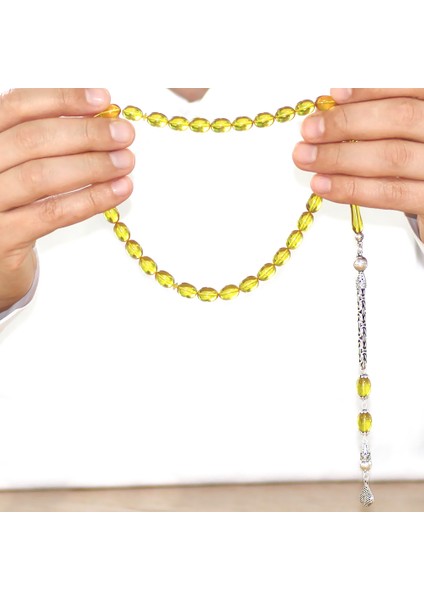 925 Ayar Gümüş Kral Zincir Püsküllü Sülün Imame Beyzi Kesim Sarı Katalin Tesbih modelleri