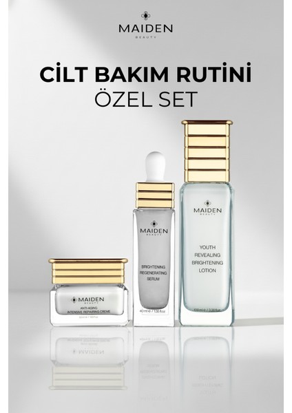 Cilt Bakım Rutini Özel Set, Yaşlanma Karsıtı Yoğun Onarıcı Krem,yenileyici Serum&nemlendirici Losyon