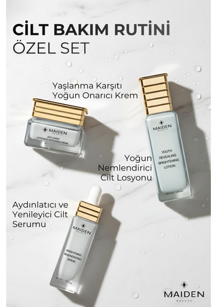 Cilt Bakım Rutini Özel Set, Yaşlanma Karsıtı Yoğun Onarıcı Krem,yenileyici Serum&nemlendirici Losyon fiyatları