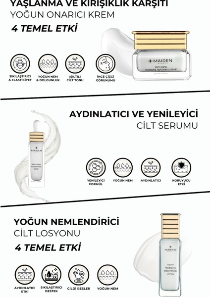 Cilt Bakım Rutini Özel Set, Yaşlanma Karsıtı Yoğun Onarıcı Krem,yenileyici Serum&nemlendirici Losyon modelleri