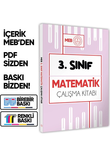 2026 MEB ÖDM İlkokul 3.Sınıf Matematik Çalışma Kitabı Alıştırmalı/Etkinlikli S. Bankası BASKI ÜCRETİ