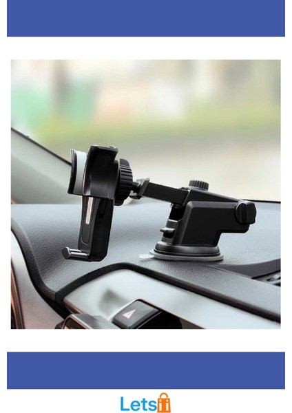 Teleskopik Çok Fonksiyonlu Araç Telefon Tutucu 360° Döner Vantuzlu indirimleri