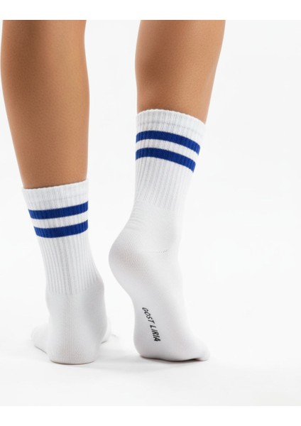 Gost Liria -5’li Beyaz Ribanalı Tenis Ünisex Çemberli Çorap