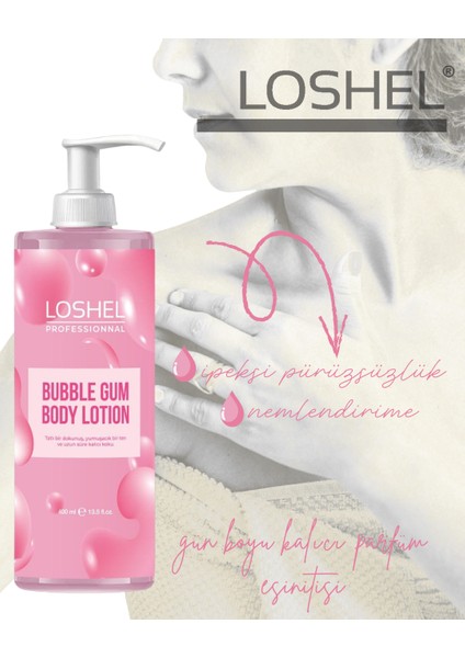 Nemlendirici Vücut Kremi 400 ml Bubblegum