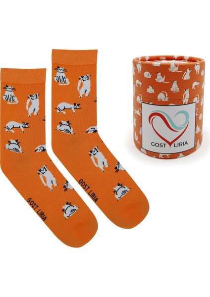 Silver Cat Socks – Desenli Unisex Soket Çorap