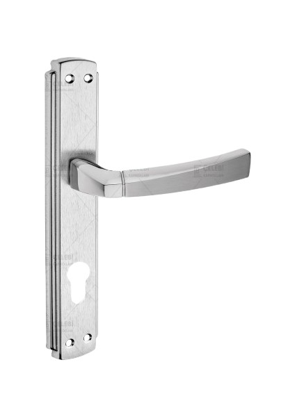 Gonca Kol Aynalı Nikel Saten Yale Kapı Kolu