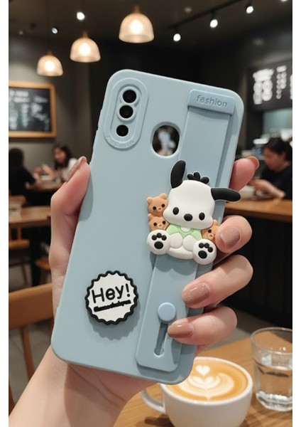 Samsung Galaxy A20 Uyumlu Kılıf Mavi Renk 3D Figürlü Darbe Emici Yumuşak Silikon Kapak modelleri