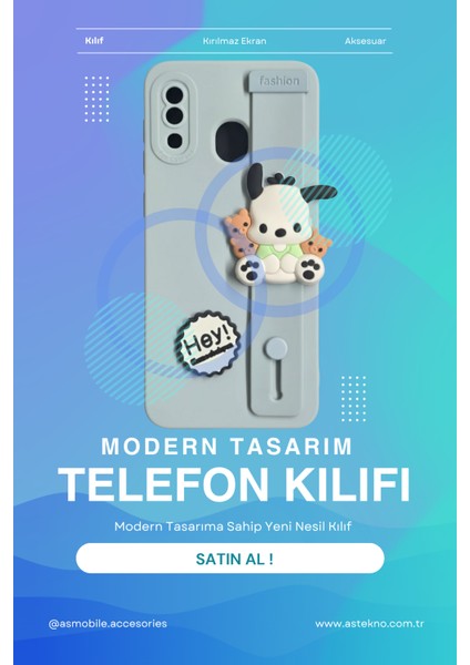 Samsung Galaxy A20 Uyumlu Kılıf Mavi Renk 3D Figürlü Darbe Emici Yumuşak Silikon Kapak indirimleri