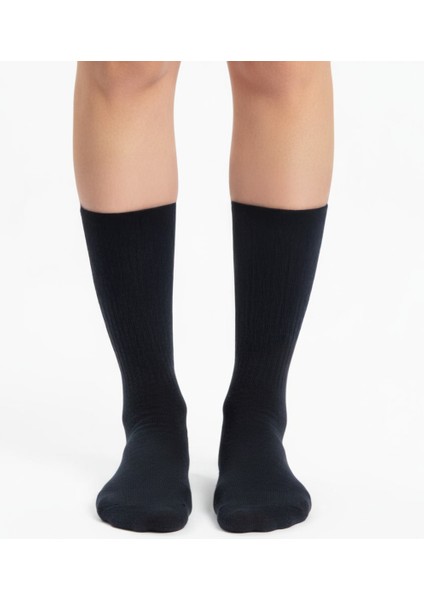 Gost Liria- 5’li Siyah Ribanalı Unisex Soket Çorap