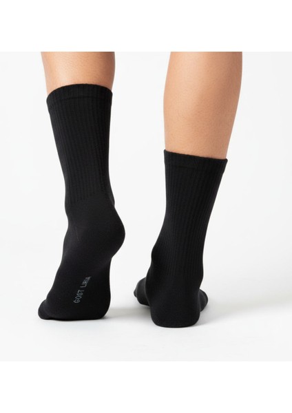 Gost Liria- 5’li Siyah Ribanalı Unisex Soket Çorap