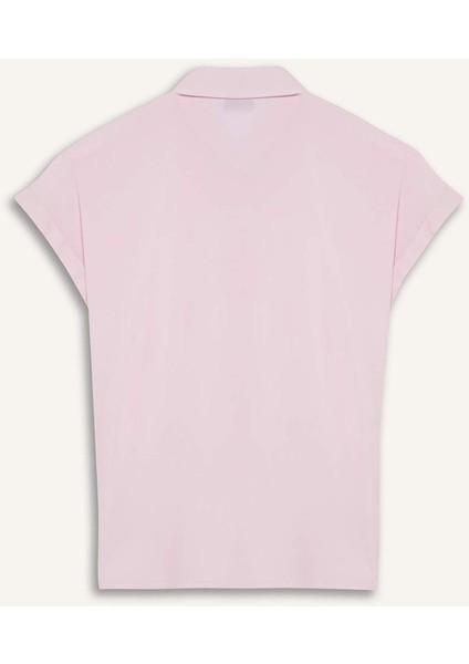 Regular Fit Basic Düz Viskon Kısa Kollu Gömlek N7819AZ25SP