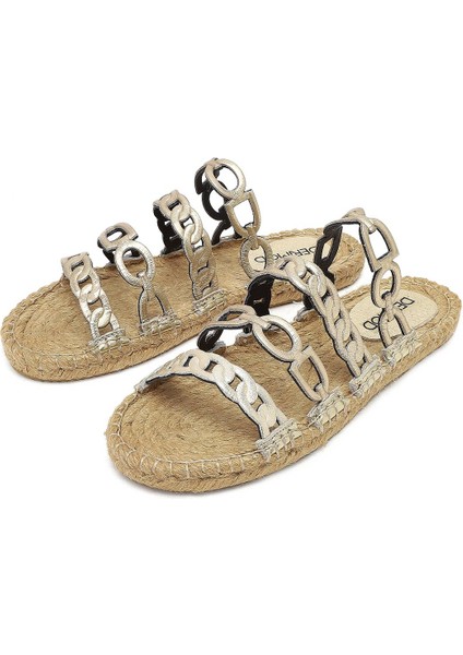 Kadın Altın Metalik Deri Terlik 25SFD206132