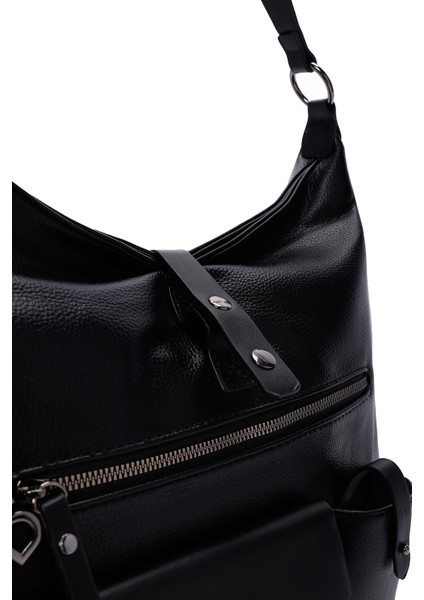 Kadın Siyah Uzun Askılı Omuz Çantası 25WBD2480FT