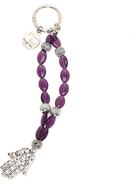 Kadın Mor Boncuklu Metal Charm 000A2D470914