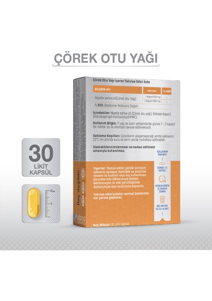 Çörek Otu Yağı 30 Likit Kapsül fiyatları