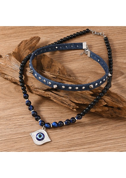 2 Adet Şeytanın Gözü Istiflenmiş Kovboy Kolye (Yurt Dışından) fiyatları