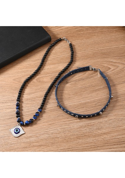 2 Adet Şeytanın Gözü Istiflenmiş Kovboy Kolye (Yurt Dışından) fırsatları