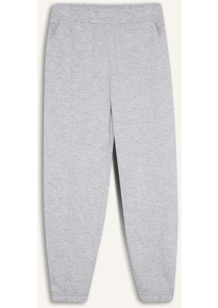 Kız Çocuk Beli Lastikli Basic Düz Okul Jogger Eşofman Altı X9036A625AU