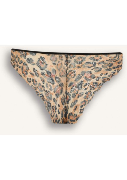 Leopar Desenli Dantelli Brazilian Külot E6987AX25SP