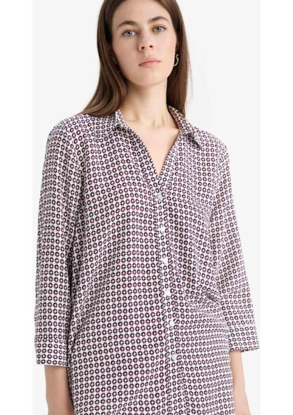 Regular Fit Kareli Uzun Kollu Gömlek