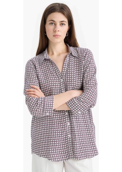 Regular Fit Kareli Uzun Kollu Gömlek