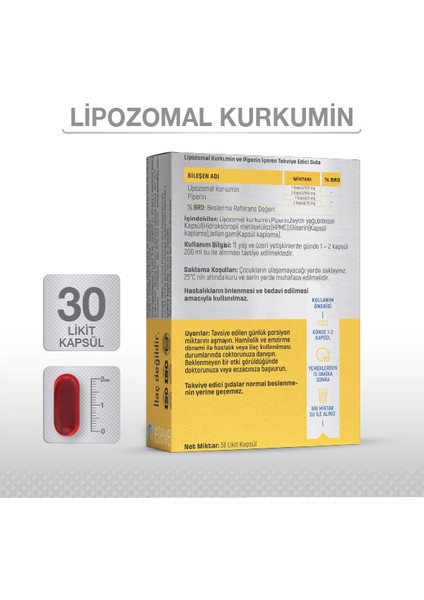 Lipozomal Kurkumin 30 Likit Kapsül fiyatları