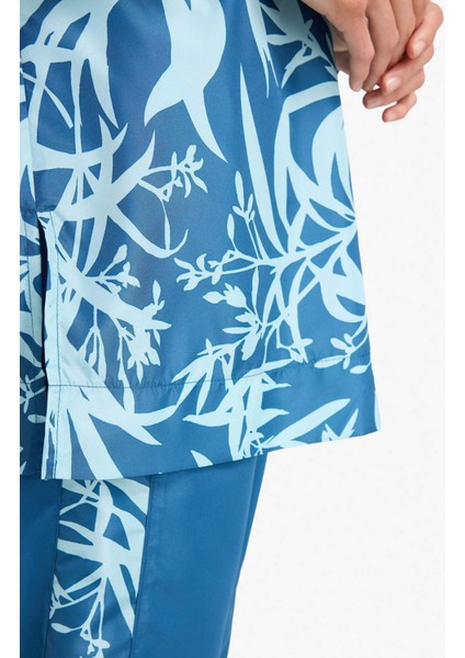 Regular Fit Su İtici 3'lü Desenli Burkini Tesettür Mayo Takım E7996AX25HS