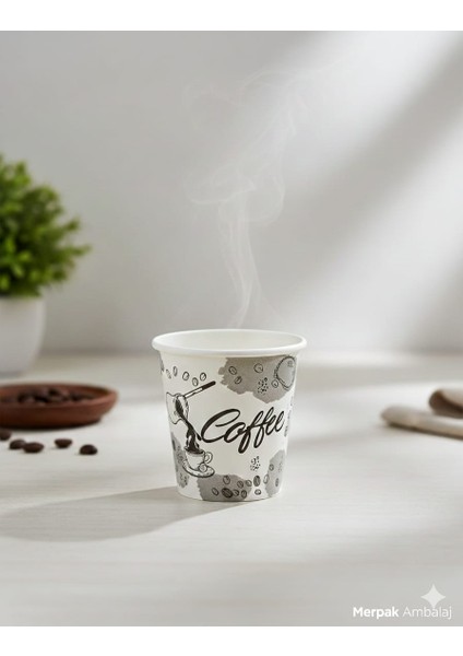 Karton Bardak 2, 5 Oz 200 Adet Kahve Bardağı Küçük Bardak Türk Kahvesi Bardağı Espresso Bardağı