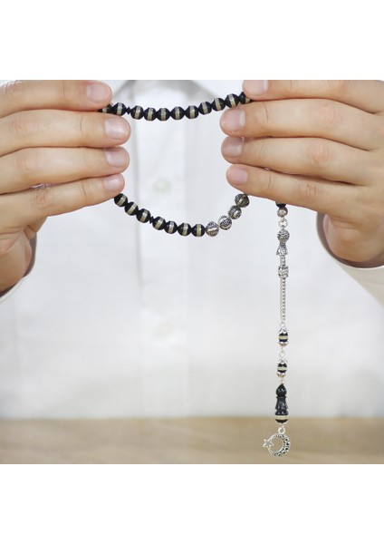 Kararmaz Metal Ayyıldız Püsküllü Metal Sarmal Istanbul Kesim Isme Özel Yazılı Kuka Tesbih modelleri