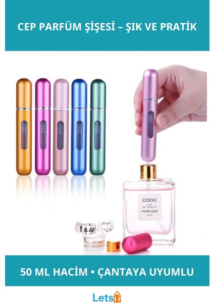 Alüminyum Cep Parfüm Şişesi 4 ml Kapasiteli