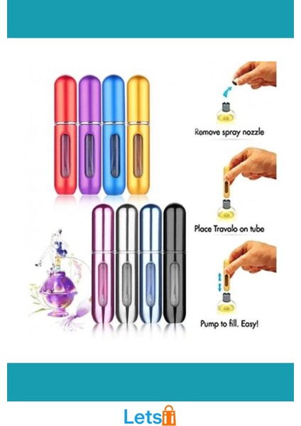 Alüminyum Cep Parfüm Şişesi 4 ml Kapasiteli fırsatları