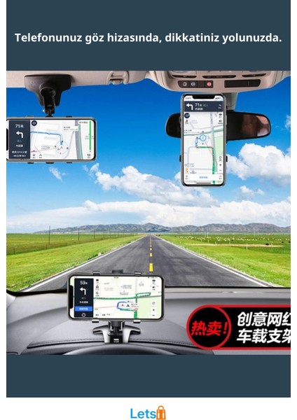 360° Oynar Başlıklı Araba Gösterge Üstü Telefon Tutucu fiyatları
