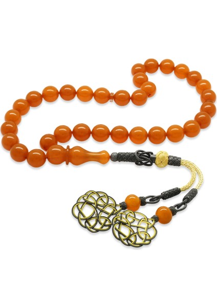 1000 Ayar Gümüş Kazaz Püsküllü Her Bir Tanesi Usta Işçilikli Küre Kesim Orange Katalin Tesbih