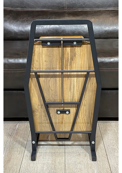 Tagzo Serisi Mdf Beyaz Mermer Desen Katlanabilir Tekerlekli Yan Sehpa Siyah Metal Ayak C Sehpa modelleri