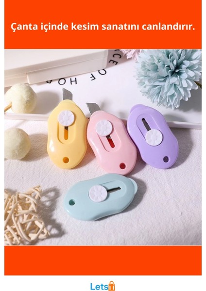 Mini Sevimli Tasarımlı Maket Bıçağı Havuç ve Çiçek Motifli fiyatları