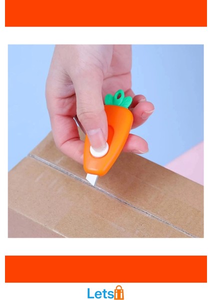 Mini Sevimli Tasarımlı Maket Bıçağı Havuç ve Çiçek Motifli modelleri