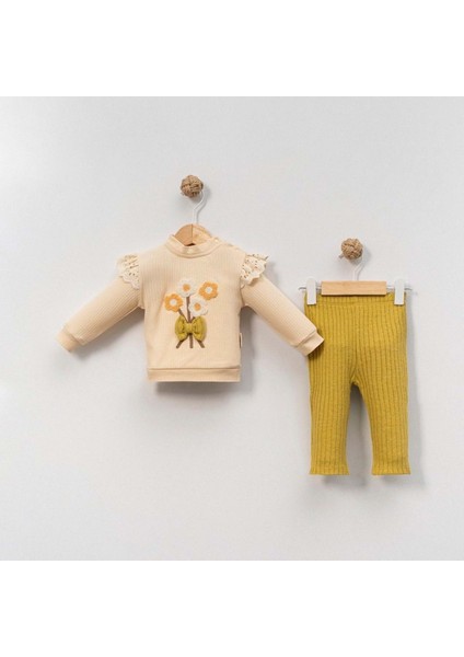 Çakar Bebe 6-18 Aylık Çiçek Süzine 2 Li TAKIM-8045120 - Çağla Yeşil