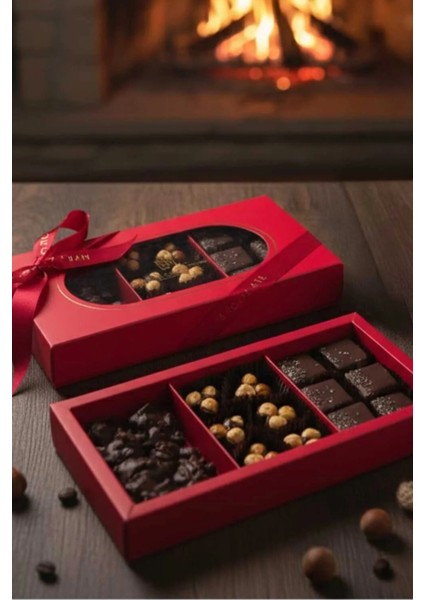 3 Çeşitli Vegan Yer Fıstıklı, Bademli Yaban Mersinli, Bitter Üç Fındıklı Çikolata 260 gr