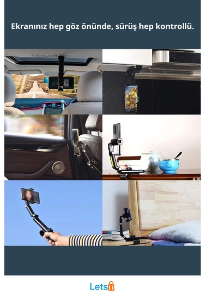 1080 Derece Çok Açılı Multifonksiyonel Araç Telefon Tutucu fiyatları