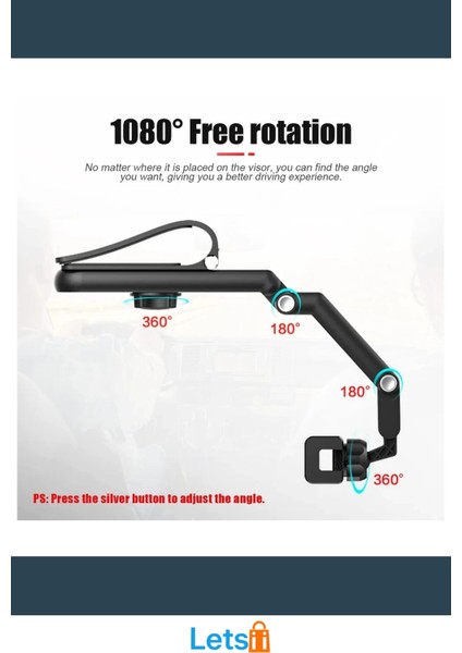 1080 Derece Çok Açılı Multifonksiyonel Araç Telefon Tutucu fırsatları