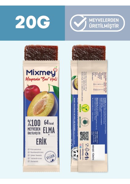 Erik Meyve Barı 288 Adet | Sağlıklı Atıştırmalıklar – Vegan, Glutensiz (20GR x 288 Adet) fiyatları