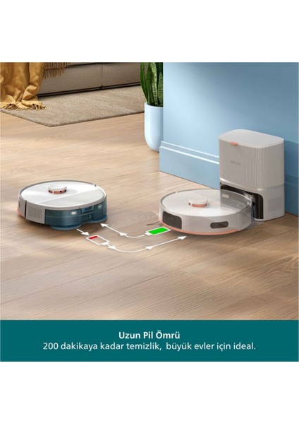 Philips Homerun 5000 Serisi XU5100/20 Beyaz Çöp Istasyonlu Akıllı Robot Süpürge modelleri